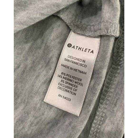 ATHLETA TOP SLEEVELESS MOCK NECK GREY SPORTY GYM VERSATILE MINIMALISTIC Sz S - Picture 15 of 15